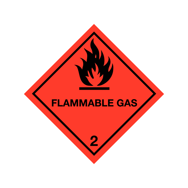 Flammable Gas Sticker